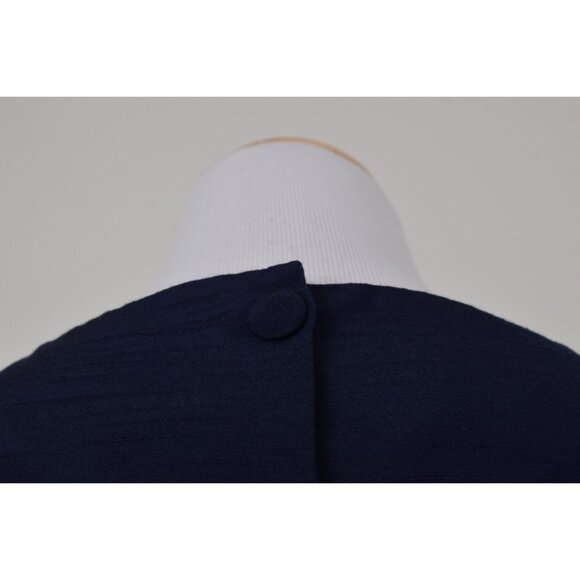 Vintage 90s Poly/Rayon Navy Jaclyn‎ Smith Blouse size 10 - Picture 5 of 10